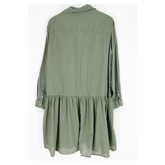 GRAYSON The Changemaker Relaxed Fit Tunic Midi Dress L Green - Picture 3 of 7